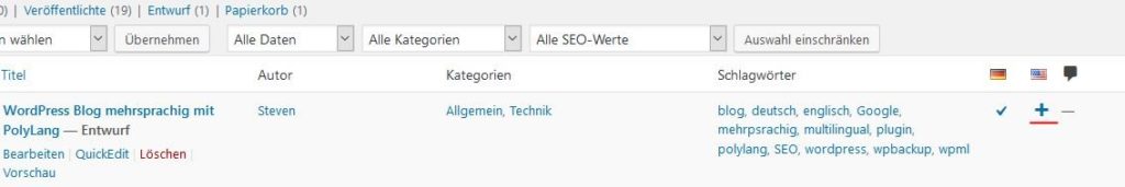 artikel übersetzen