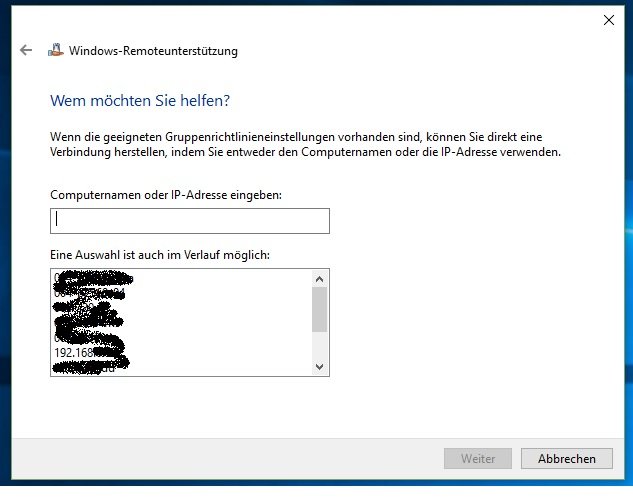 Windows Client Remote Support