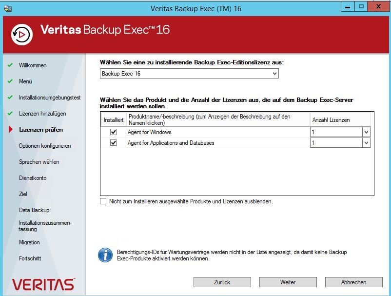 veritas backup exec 16