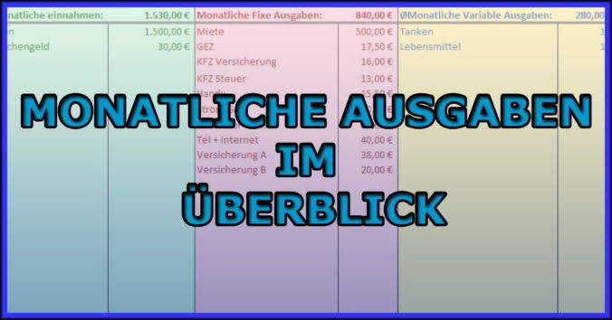 monatliche kosten und ausgaben titelbild