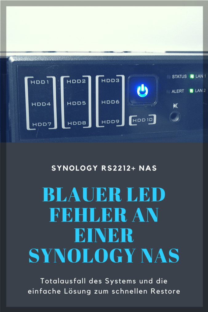 Die Synlology NAS fährt nicht mehr hoch und das Webinterface ist nicht erreichbar. Hier die mögliche Lösung für das Problem