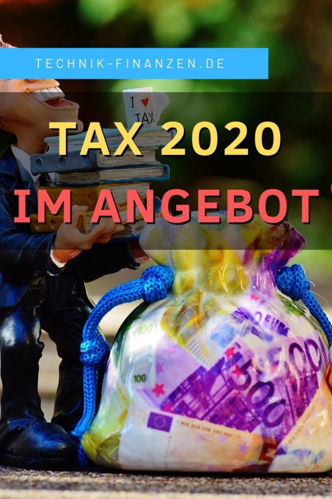 Steuersoftware Tax 2020 im Angebot