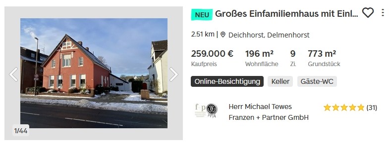 Immobilien in Niedersachsen. Viel für wenig Geld.