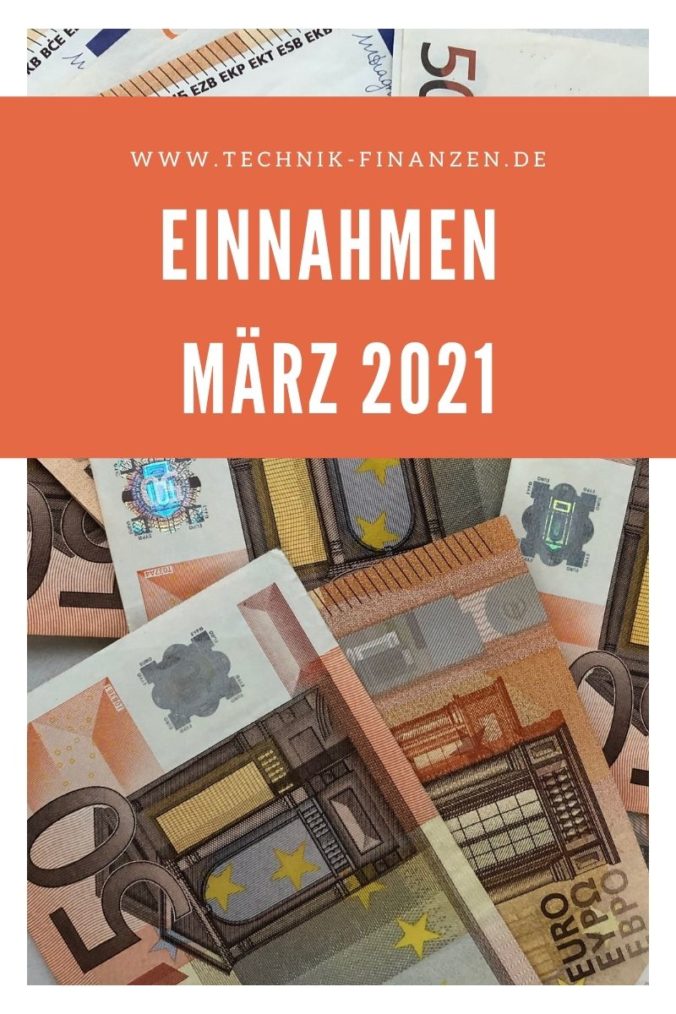 Einnahmen Maerz 2021