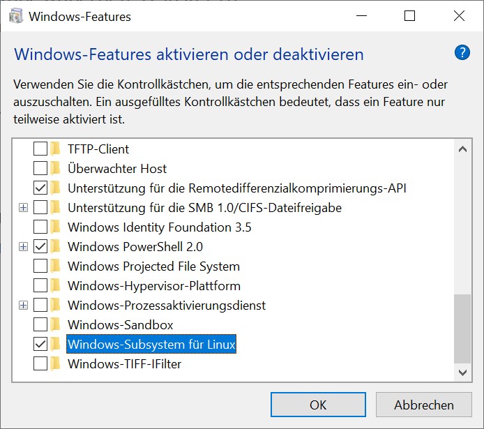 Windows10 wdl subsystem